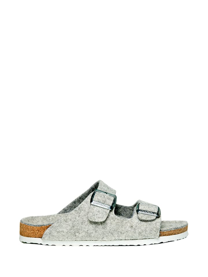 Comfortfusse Klapki "Bali-Wool" w kolorze szarym rozmiar: 40