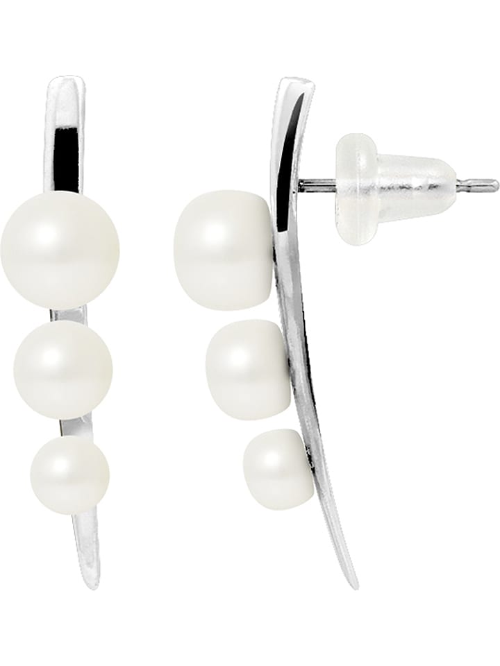 Pearline Srebrne kolczyki-wkrętki z perłami rozmiar: onesize
