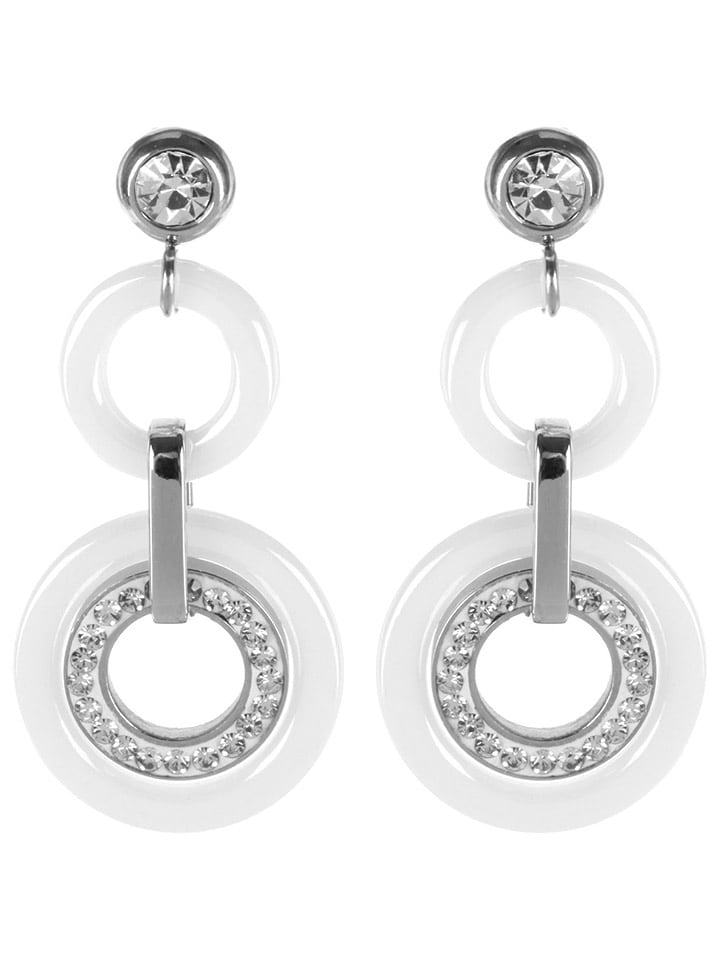 MENTHE À L'O Kolczyki-wkrętki z kryształami rozmiar: onesize