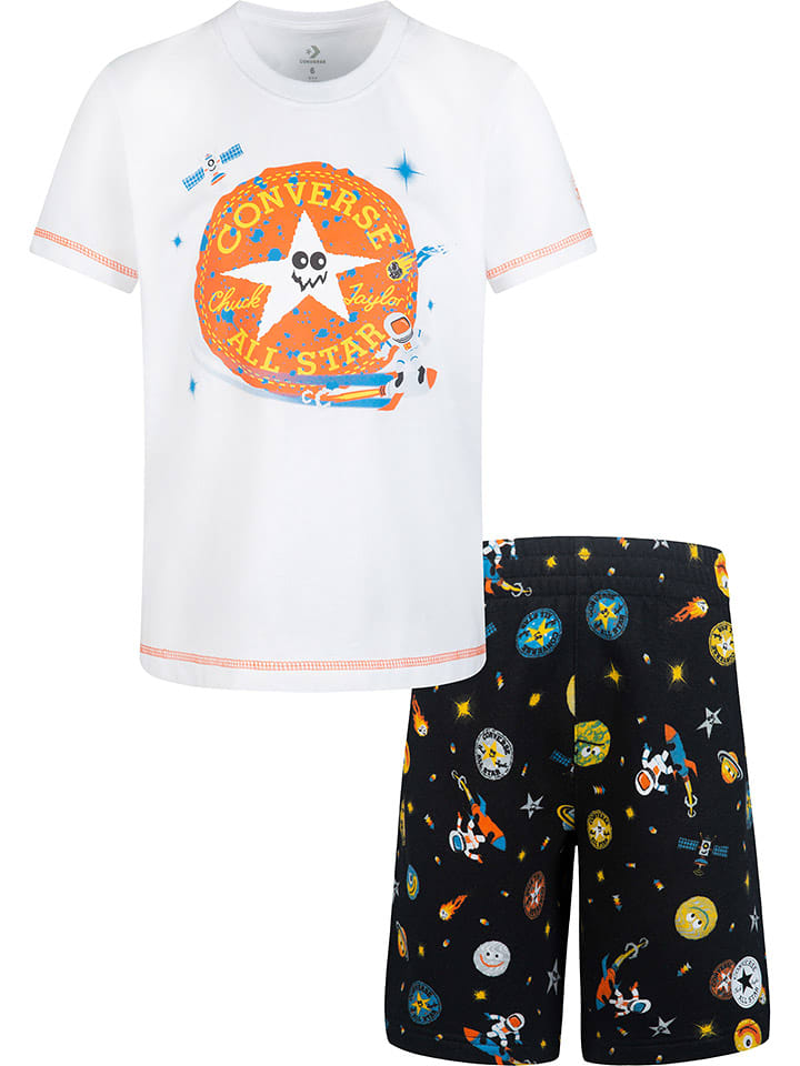 Converse 2-częściowy zestaw w kolorze biało-czarnym rozmiar: 104/110