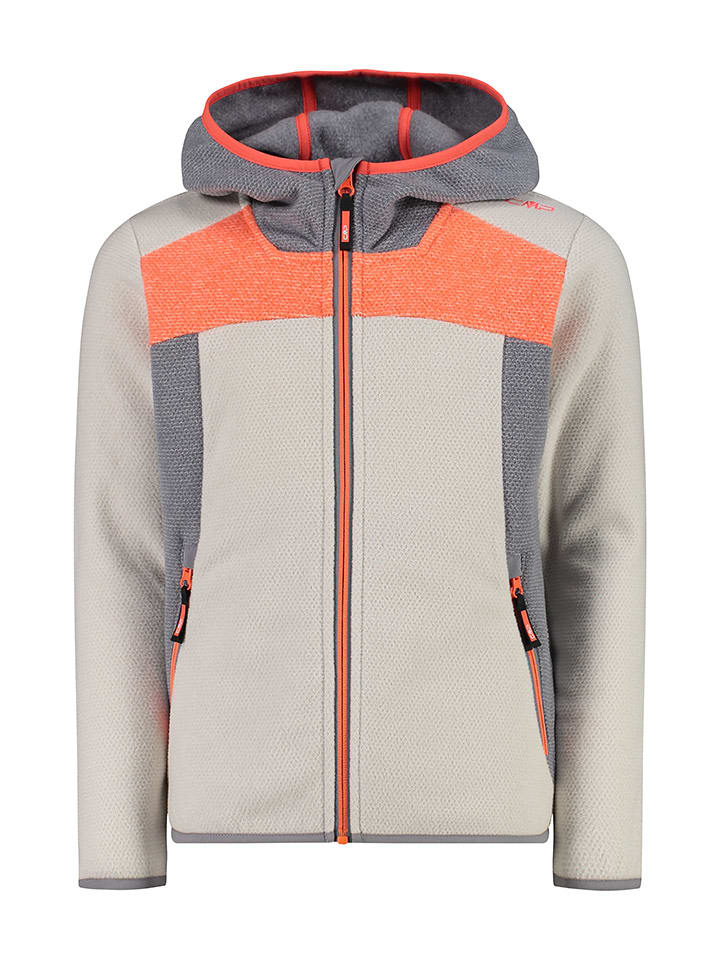 CMP Kurtka polarowa w kolorze beżowo-szaro-pomarańczowym rozmiar: 116