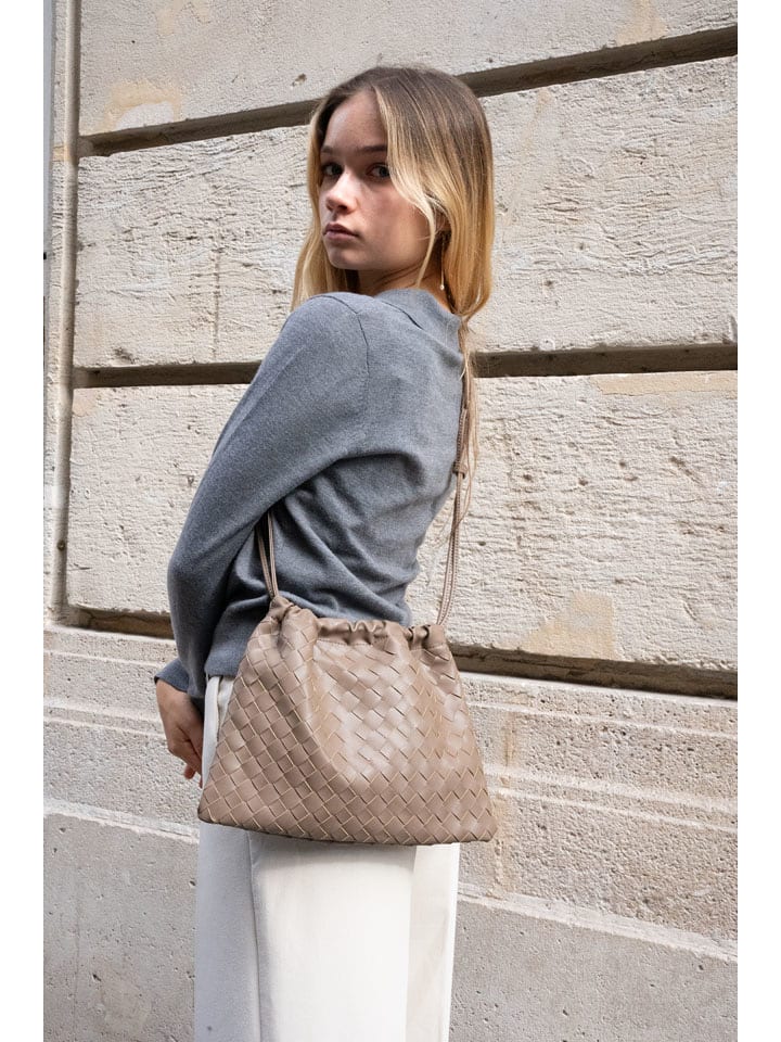 Victor & Hugo Paris Skórzana torebka "Eloa" w kolorze szarobrązowym - 23 x 13 x 8 cm rozmiar: onesize