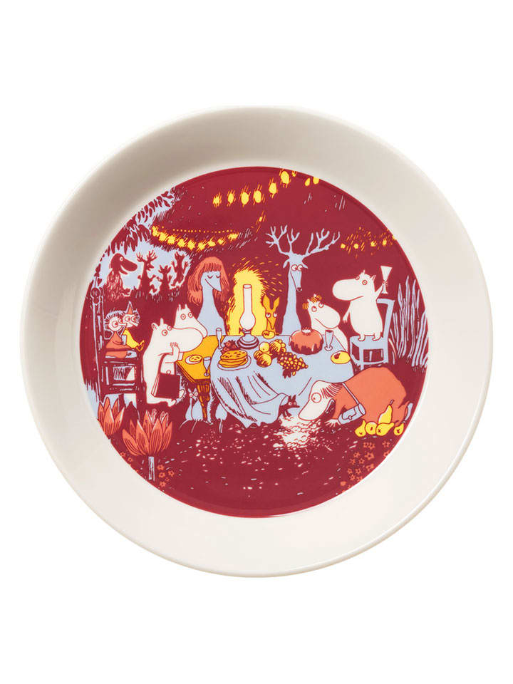 Moomin Talerzyk deserowy "Festive Moment" w kolorze czerwonym - Ø 19 cm rozmiar: onesize