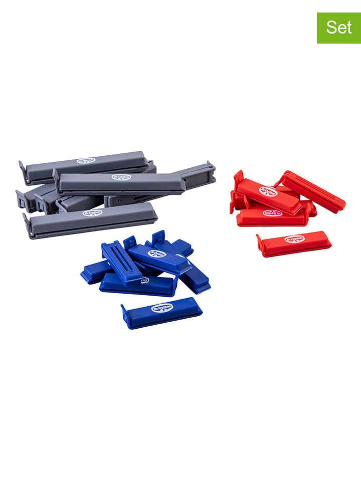 Dr. Oetker Klipsy (21 szt.) w kolorze szarym, niebieskim i czerwonym rozmiar: onesize