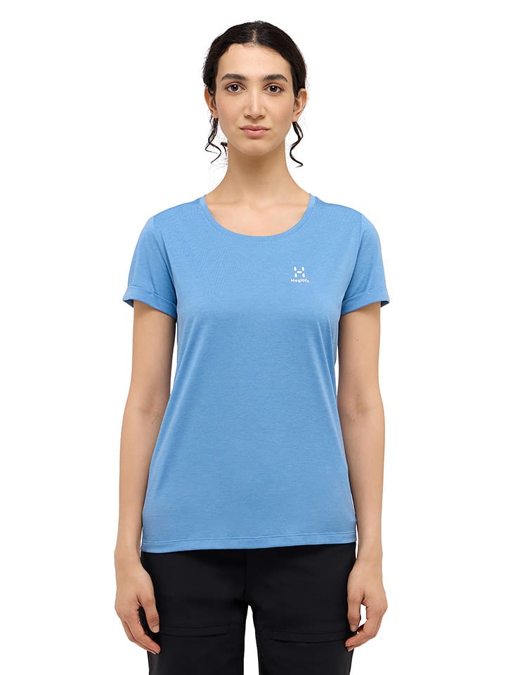 Haglöfs Koszulka turystyczna "Ridge" w kolorze niebieskim rozmiar: S