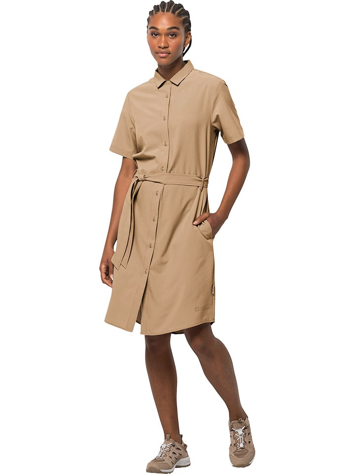 Jack Wolfskin Sukienka "Holiday" w kolorze beżowym rozmiar: S