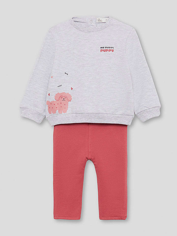 Street MONKEY 2-częściowy zestaw w kolorze czerwono-szarym rozmiar: 68