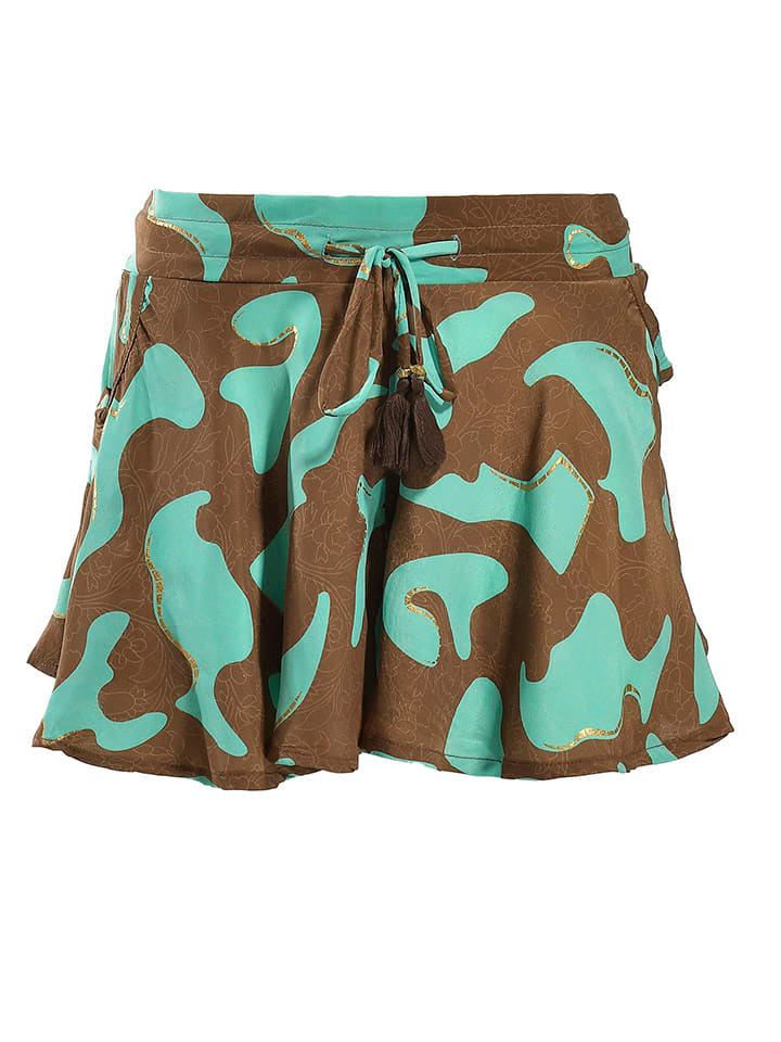 BLE Szorty w kolorze turkusowo-jasnobrązowym rozmiar: M/L