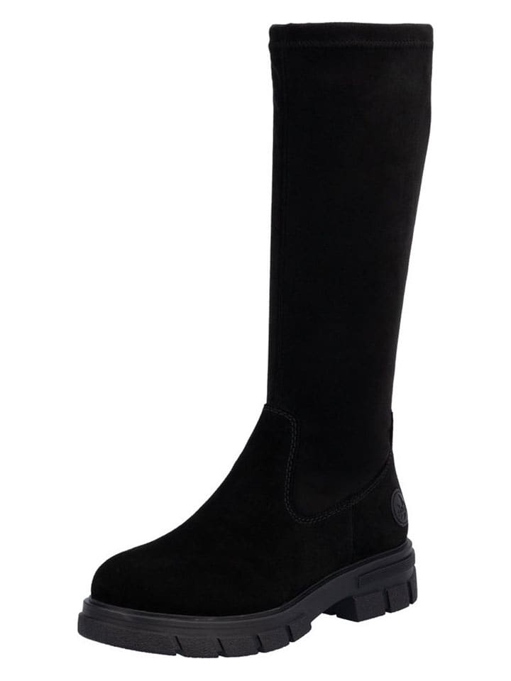 rieker Skórzane kozaki w kolorze czarnym rozmiar: 42