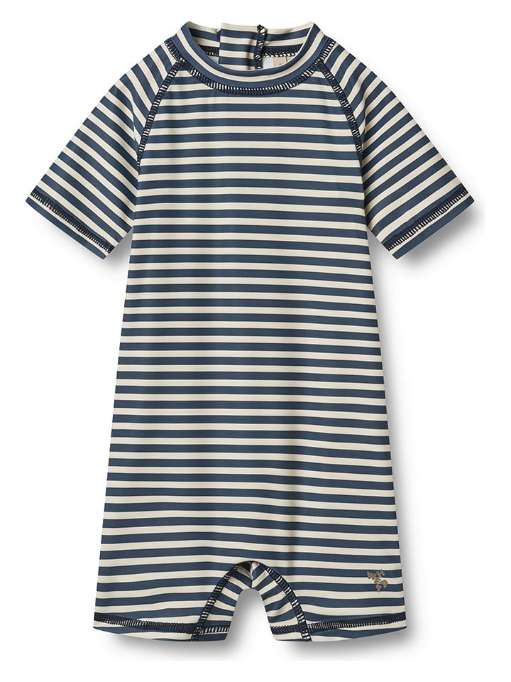 Wheat Kombinezon kąpielowy "Cas" w kolorze granatowo-kremowym rozmiar: 80