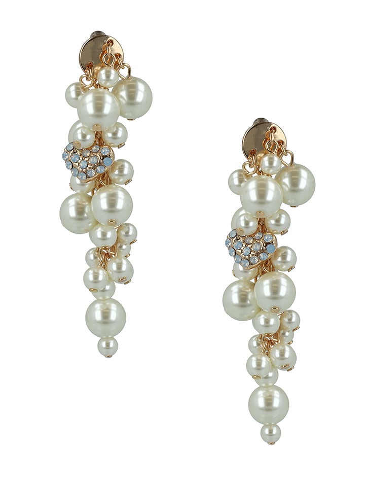 Otazu Pozłacane kolczyki-wkrętki z perełkami Swarovski rozmiar: onesize