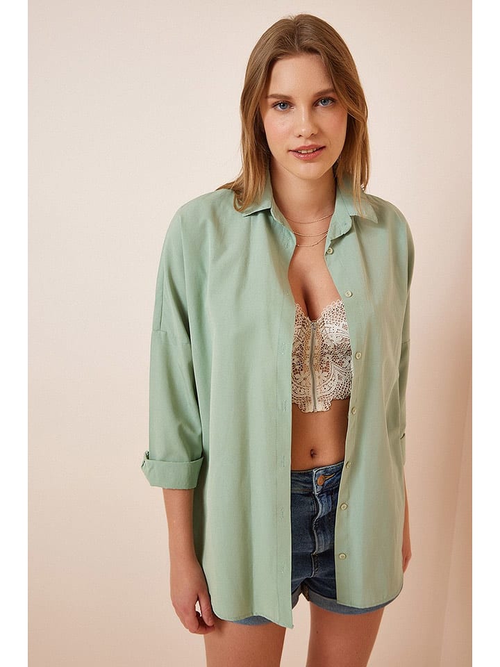 Happiness Istanbul Koszula w kolorze zielonym rozmiar: 36