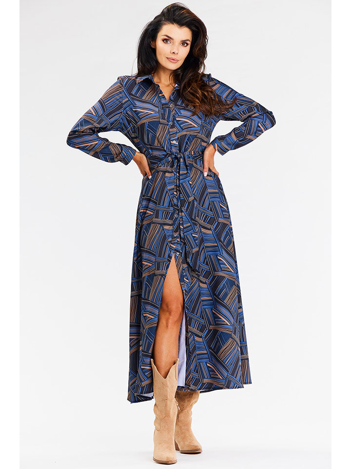 Awama Sukienka w kolorze granatowym rozmiar: L