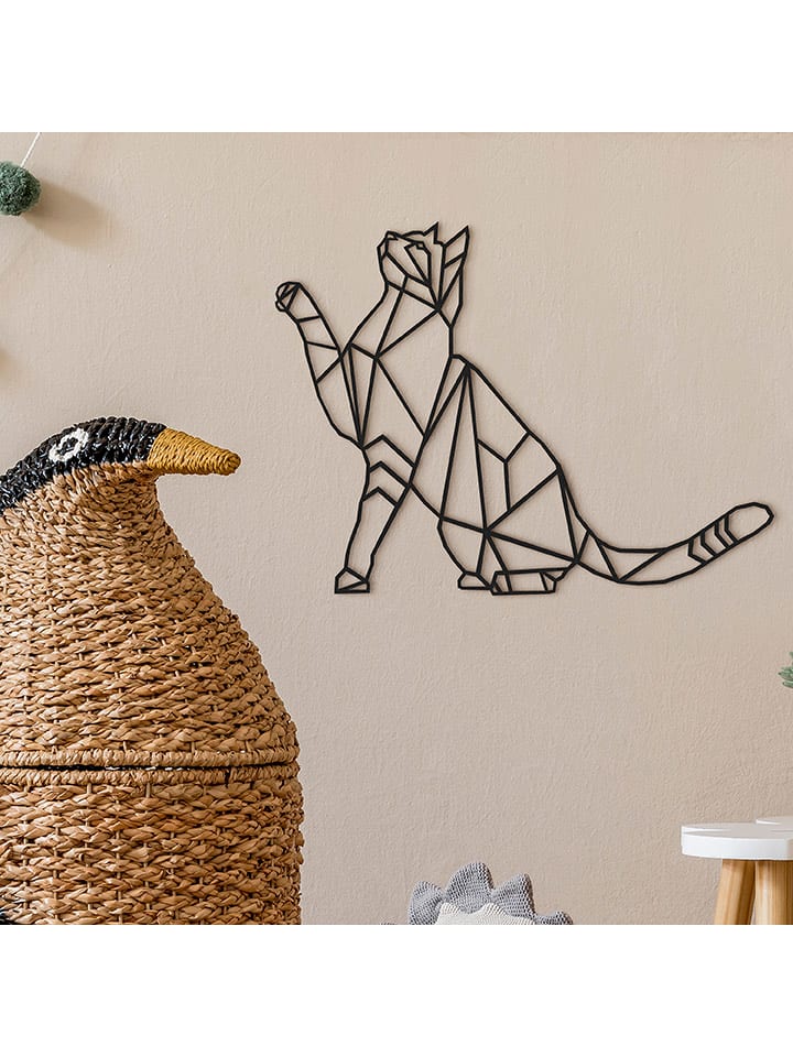 Woody Kids Dekoracja ścienna w kolorze czarnym - szer. 40 x 50 cm rozmiar: onesize