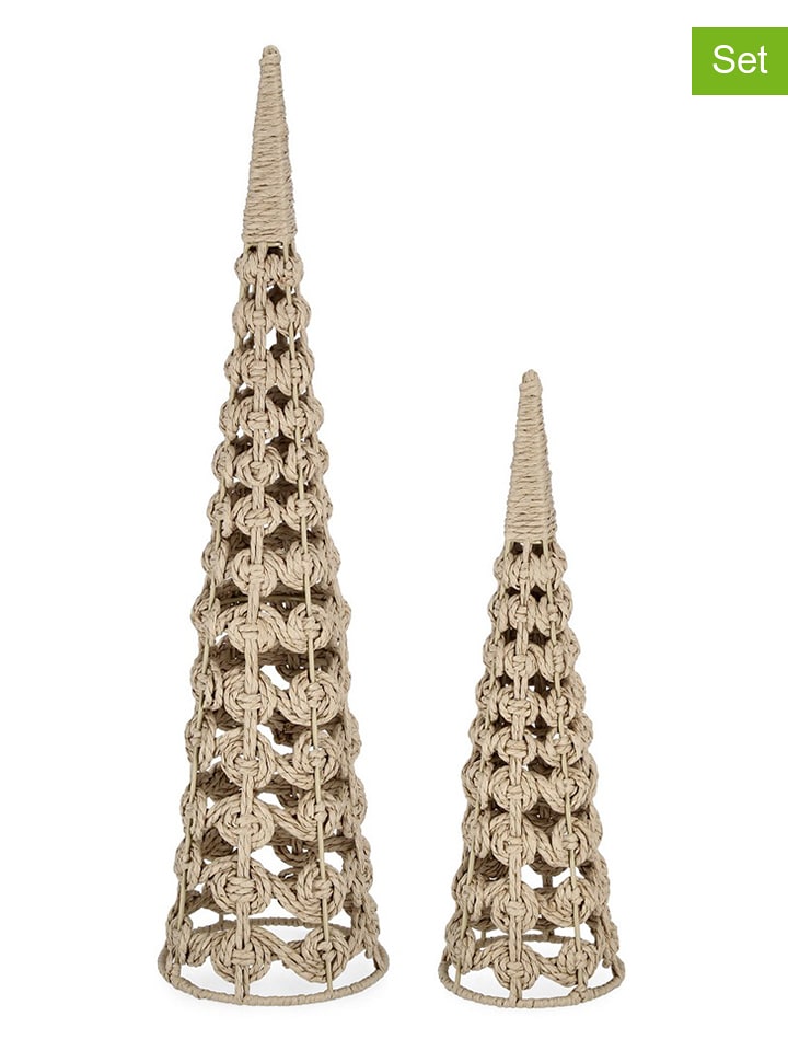 Bizzotto Figurki dekoracyjne (2 szt.) w kolorze beżowym rozmiar: onesize