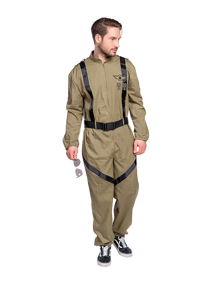 Carnival Party Kombinezon kostiumowy "Parachutist" w kolorze oliwkowym rozmiar: 48