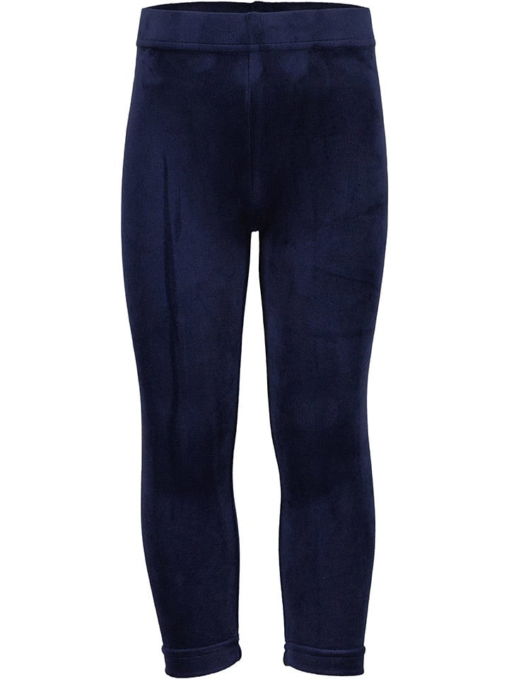 Blue Seven Aksamitne legginsy w kolorze granatowym rozmiar: 98