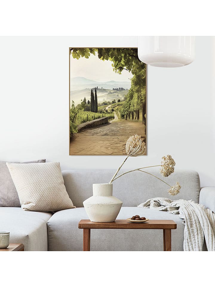 Orangewallz Druk artystyczny "Tuscan Path" w ramce rozmiar: 50x70 cm