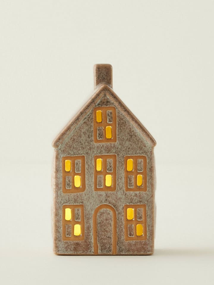 BELLA MAISON Dekoracja LED w kolorze szaro-jasnobrązowym - 10 x 18 x 7 cm rozmiar: onesize