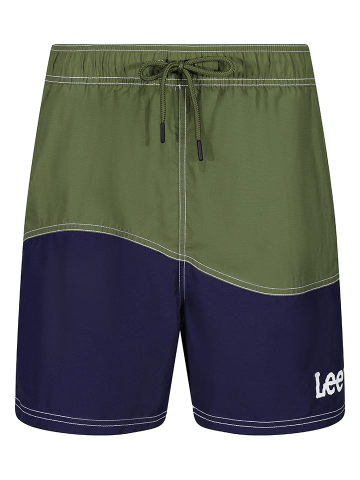 LEE Underwear Szorty kąpielowe "Damsel" w kolorze oliwkowo-granatowym rozmiar: XL