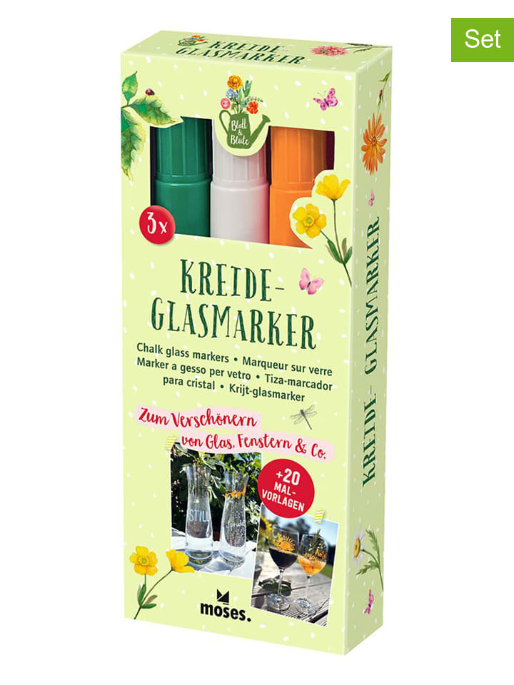 moses. Kredowe markery (6 szt.) do szkla rozmiar: onesize