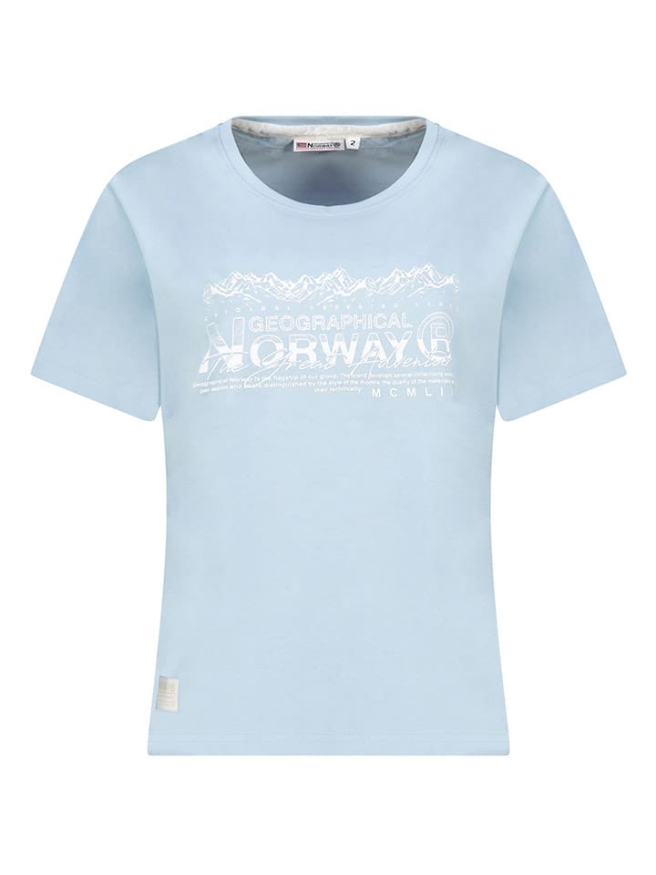 Geographical Norway Koszulka w kolorze błękitnym rozmiar: M