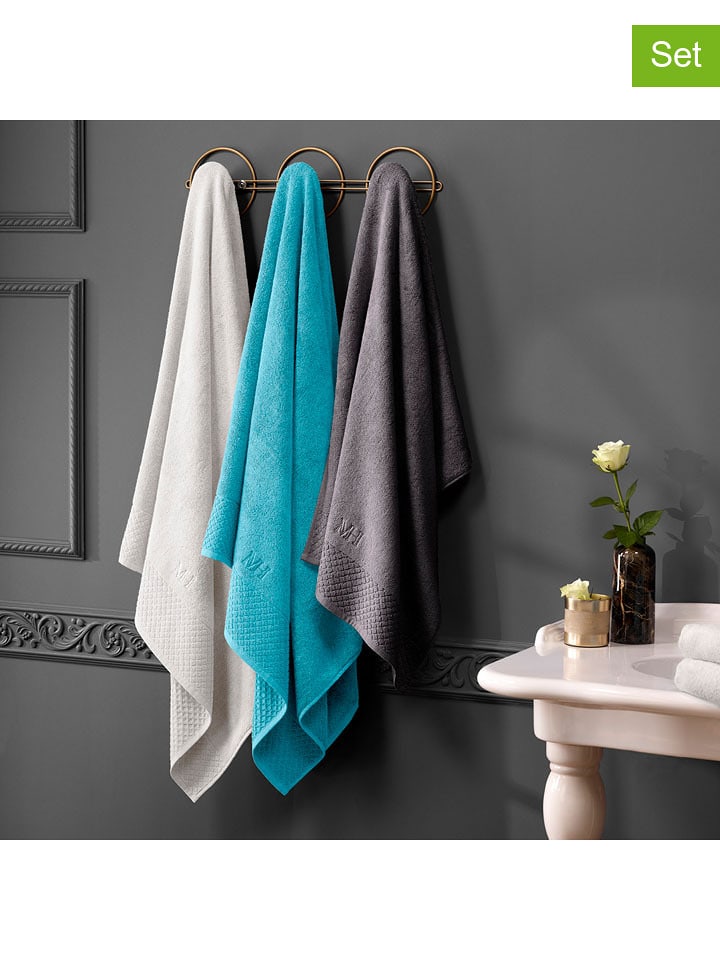 maison héritage PARIS Ręczniki frotte (4 szt.) w kolorze turkusowym rozmiar: 30x30 cm