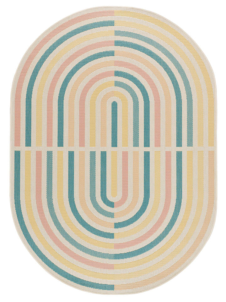 Moma Dywan zewnętrzny "Manila" w kolorze kremowym ze wzorem rozmiar: 160x229 cm