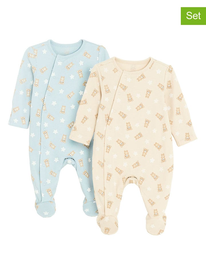 COOL CLUB Śpioszki (2 szt.) w kolorze żółtym i błękitnym rozmiar: 92