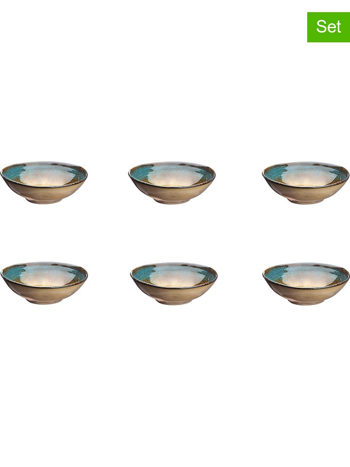 Björn Miski (6 szt.) "Island" w kolorze niebiesko-oliwkowym - Ø 15 cm rozmiar: onesize