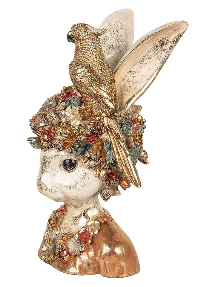 Clayre & Eef Dekoracja w kolorze złoto-białym - 22 x 34 x 22 cm rozmiar: onesize