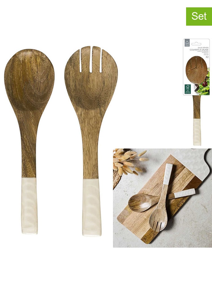 Ethnical Life 2-częściowy zestaw w kolorze brązowo-kremowym - dł. 30 cm rozmiar: onesize