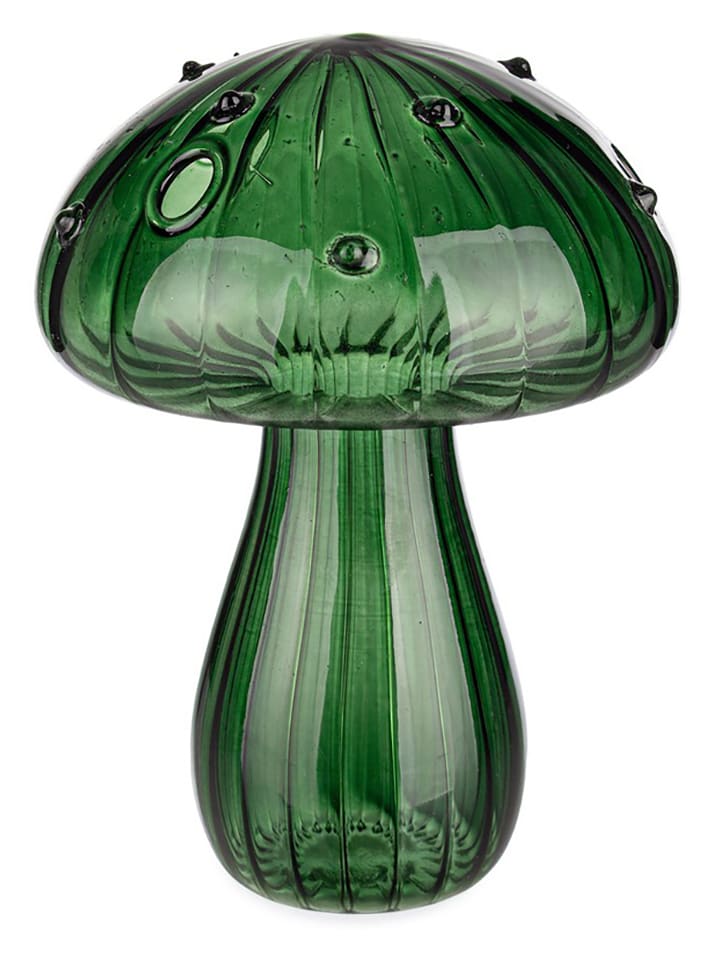 Bizzotto Figurka dekoracyjna "Mushroom" w kolorze zielonym - wys. 11,5 cm rozmiar: onesize