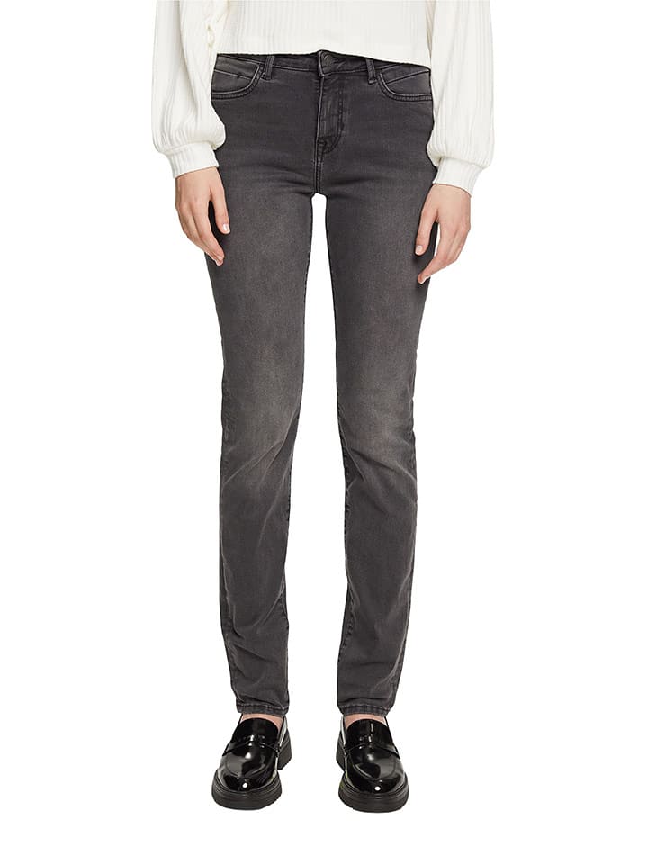 ESPRIT Dżinsy - Slim fit - w kolorze antracytowym rozmiar: W27/L32