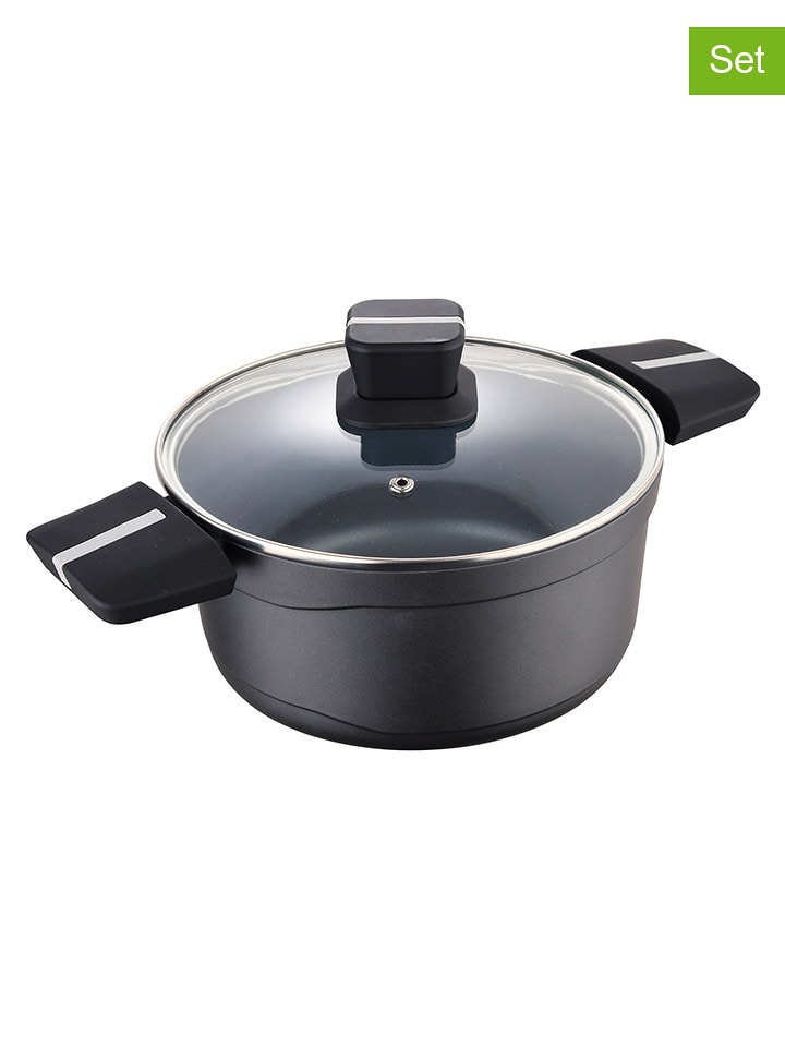 Bergner 2-częściowy zestaw "Bistro" w kolorze szarym - Ø 24 cm rozmiar: onesize