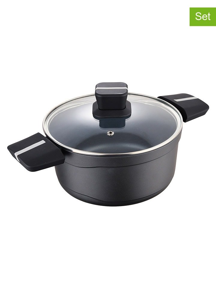 Bergner 2-częściowy zestaw "Bistro" w kolorze szarym - Ø 24 cm rozmiar: onesize