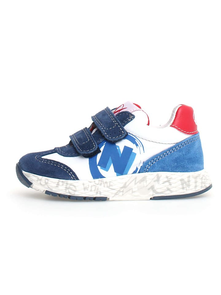 Naturino Skórzane sneakersy "Jesko 2" w kolorze granatowo-białym rozmiar: 28