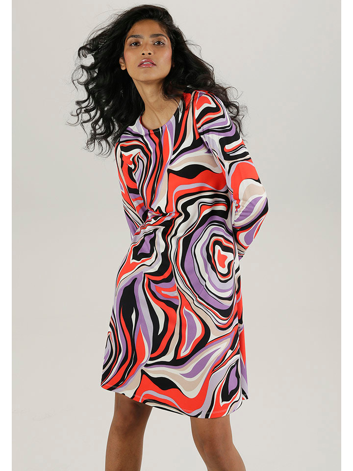 Aniston Sukienka w kolorze lawendowo-czerwono-czarnym rozmiar: 42