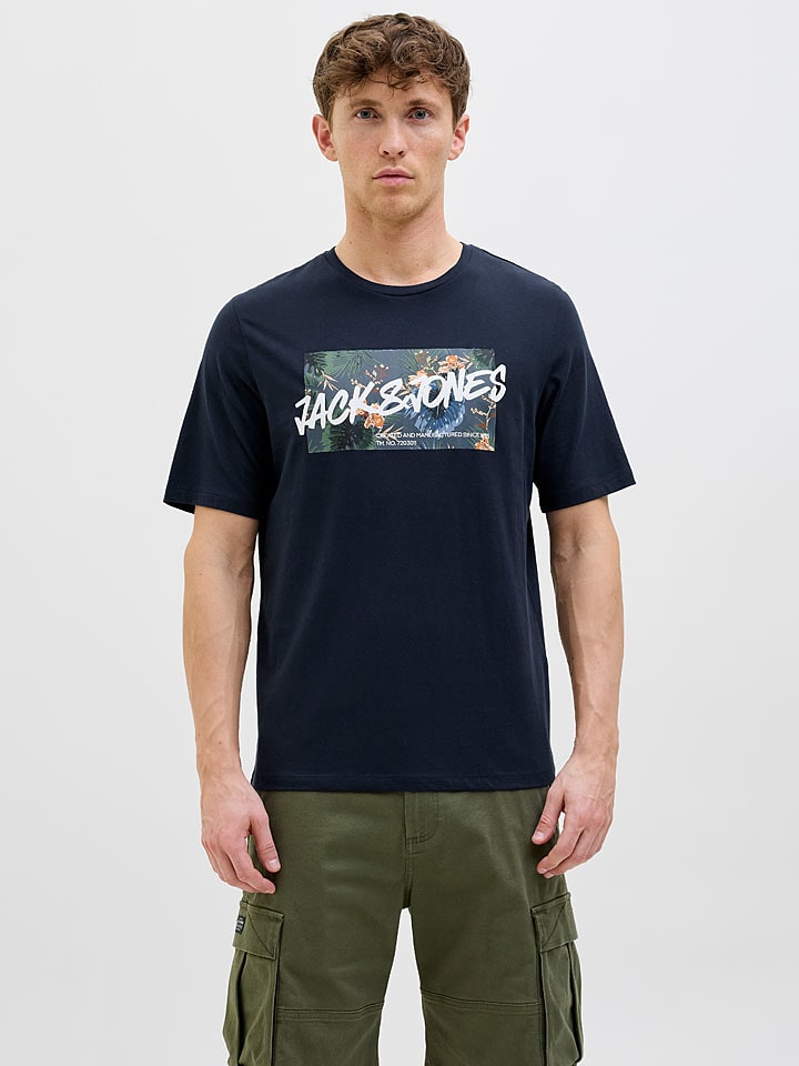 Jack & Jones Koszulka "Hawaii" w kolorze granatowym rozmiar: XL