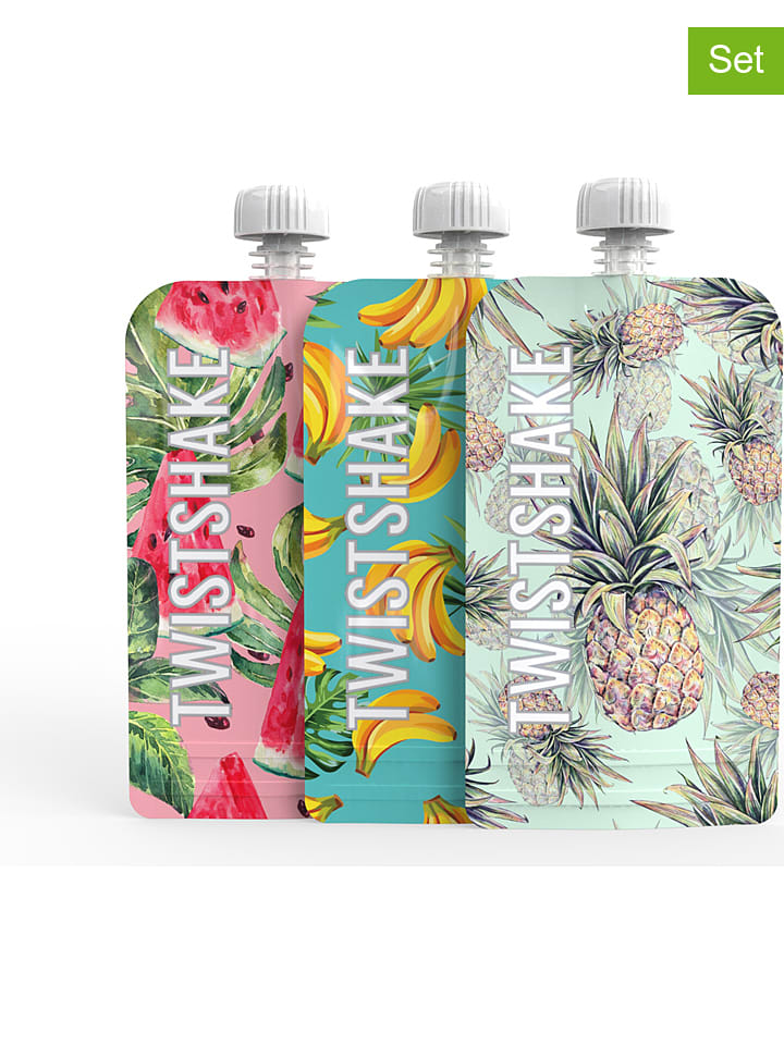 Twistshake Saszetki wielorazowe (3 szt.) ze wzorem rozmiar: onesize