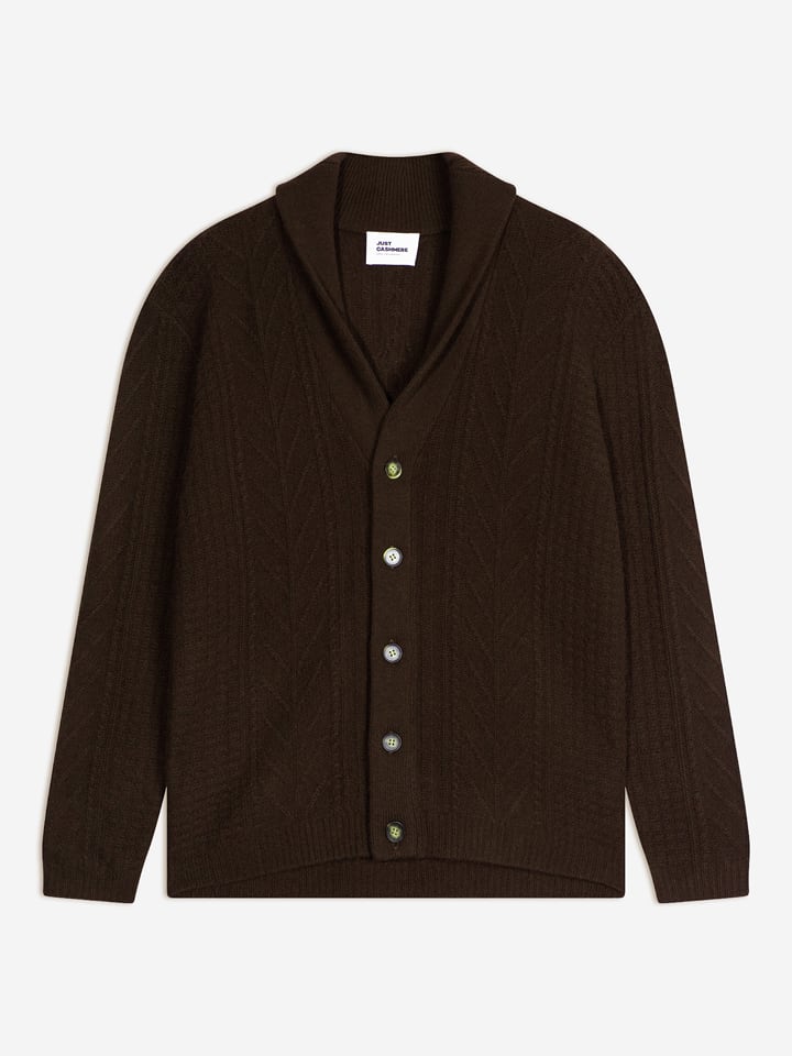 Just Cashmere Kaszmirowy kardigan "Garma" w kolorze brązowym rozmiar: XXL