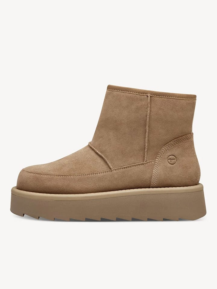 Tamaris Skórzane botki w kolorze jasnobrązowym rozmiar: 40