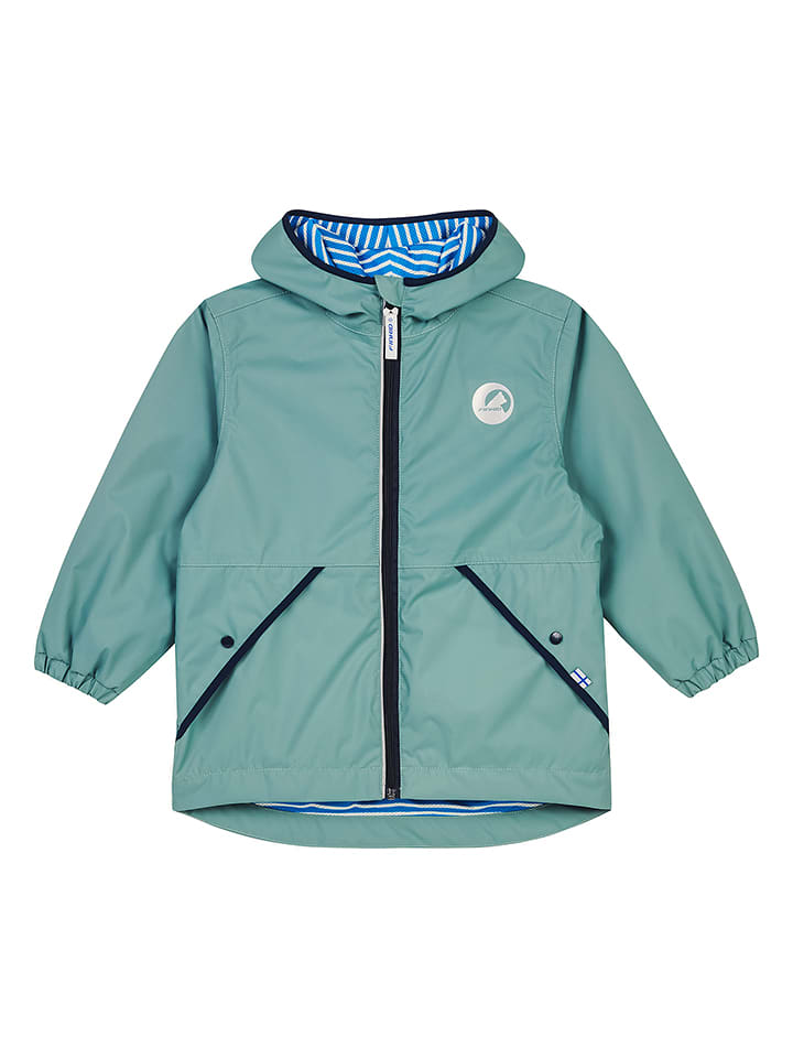finkid Kurtka przeciwdeszczowa "Puuskianinen" w kolorze turkusowym rozmiar: 100/110