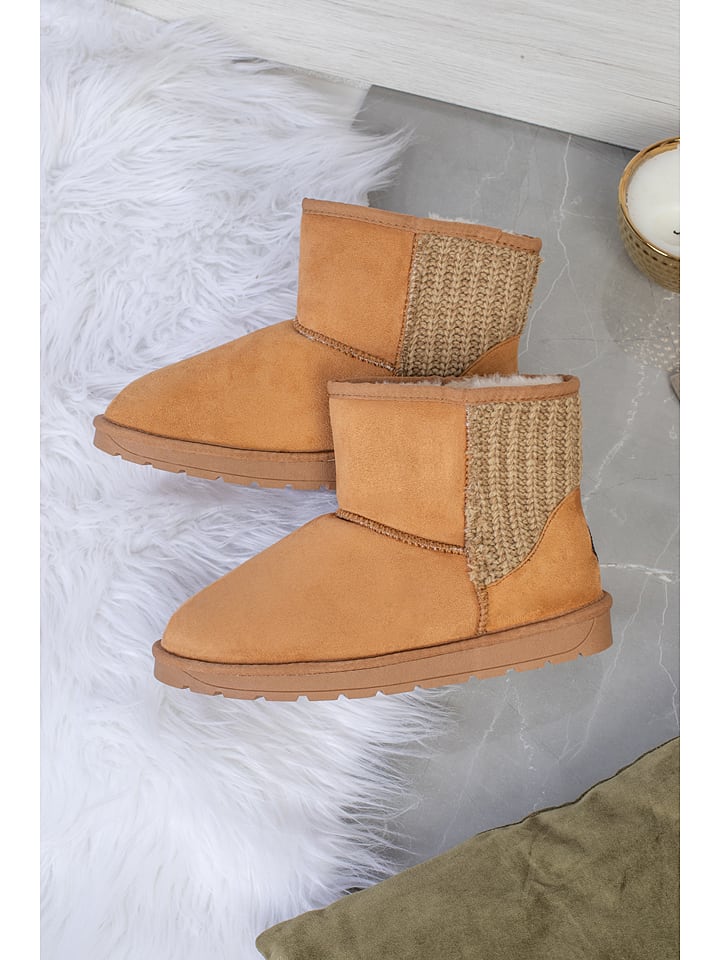 ISLAND BOOT Botki zimowe "Tenny" w kolorze jasnobrązowym rozmiar: 37