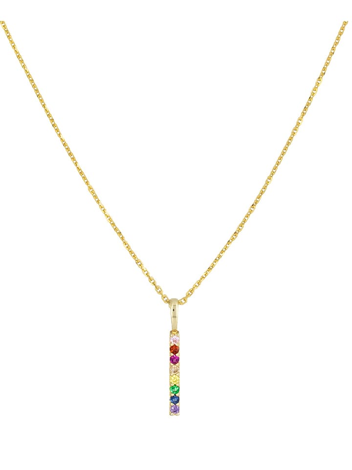 OR ÉCLAT Złota zawieszka "Colored" z cyrkoniami rozmiar: onesize