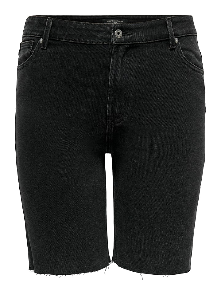 ONLY Carmakoma Bermudy dżinsowe "Milly" w kolorze czarnym rozmiar: 46