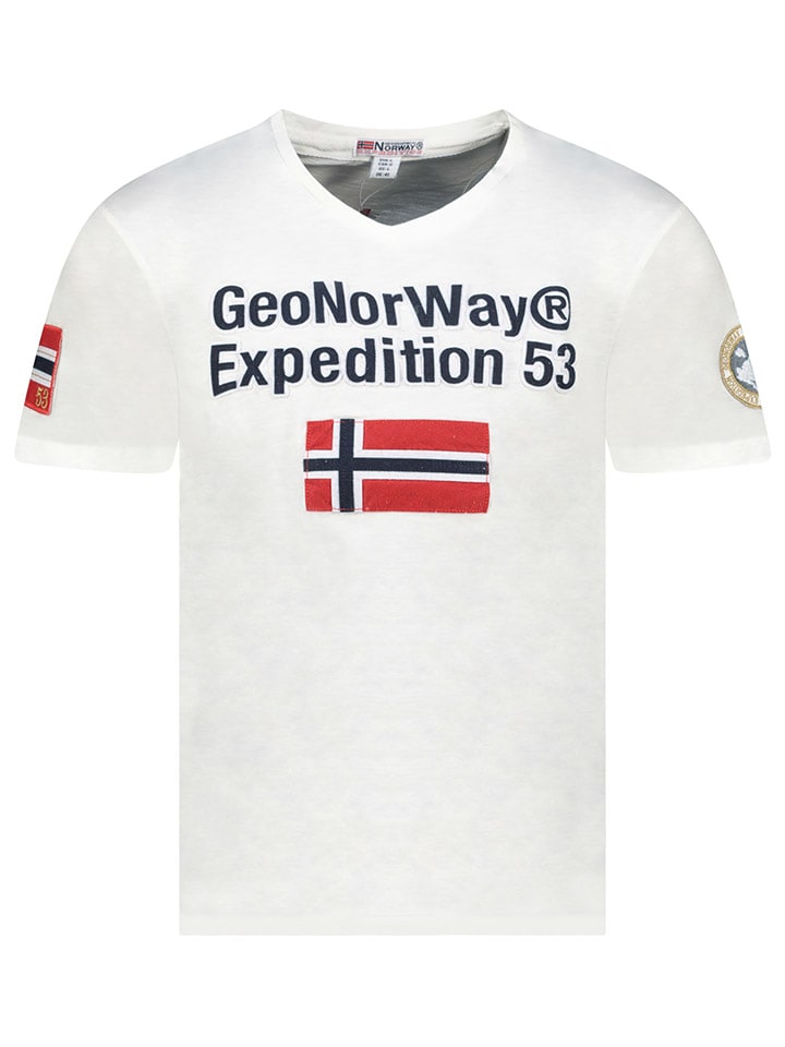 Geographical Norway Koszulka "Jimdo" w kolorze białym rozmiar: XXL