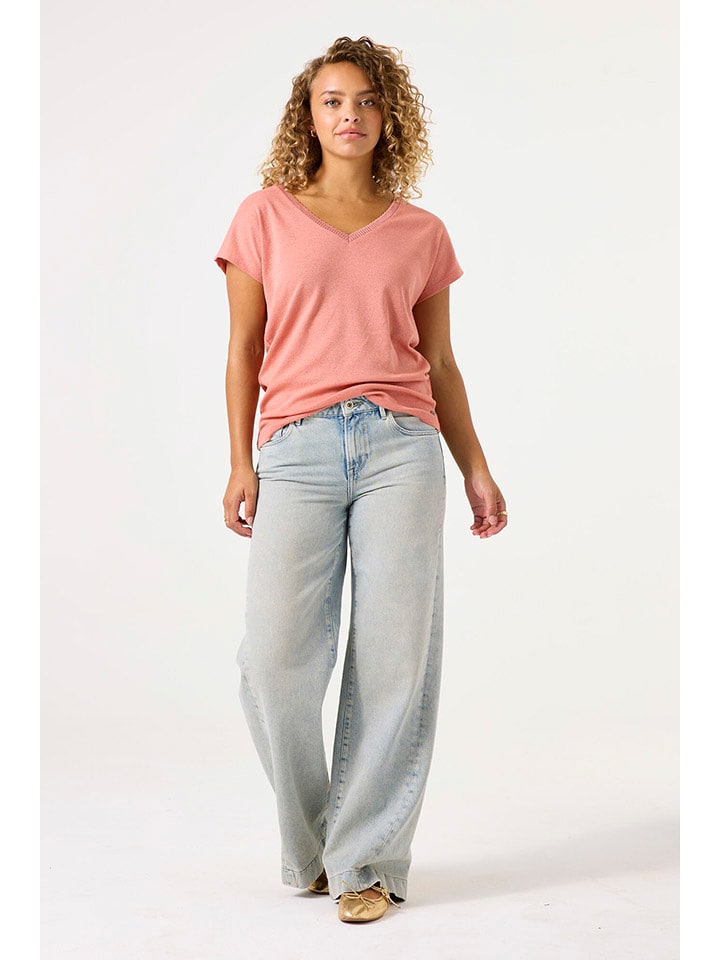 Garcia Koszulka w kolorze jasnoróżowym rozmiar: L