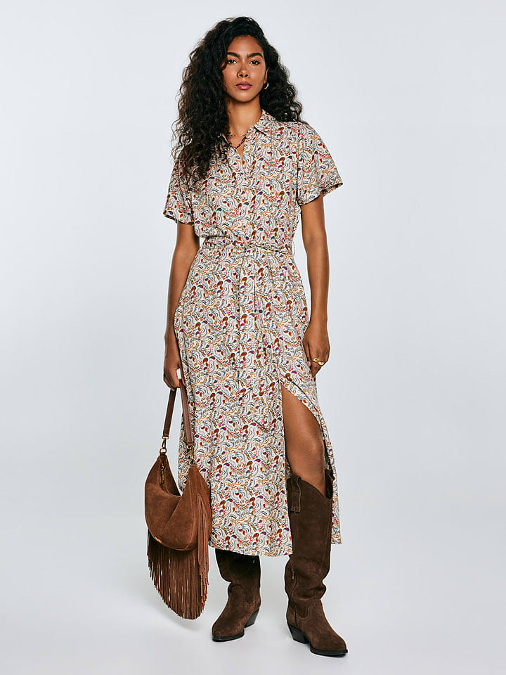 BIG STAR Sukienka w kolorze kremowym rozmiar: S