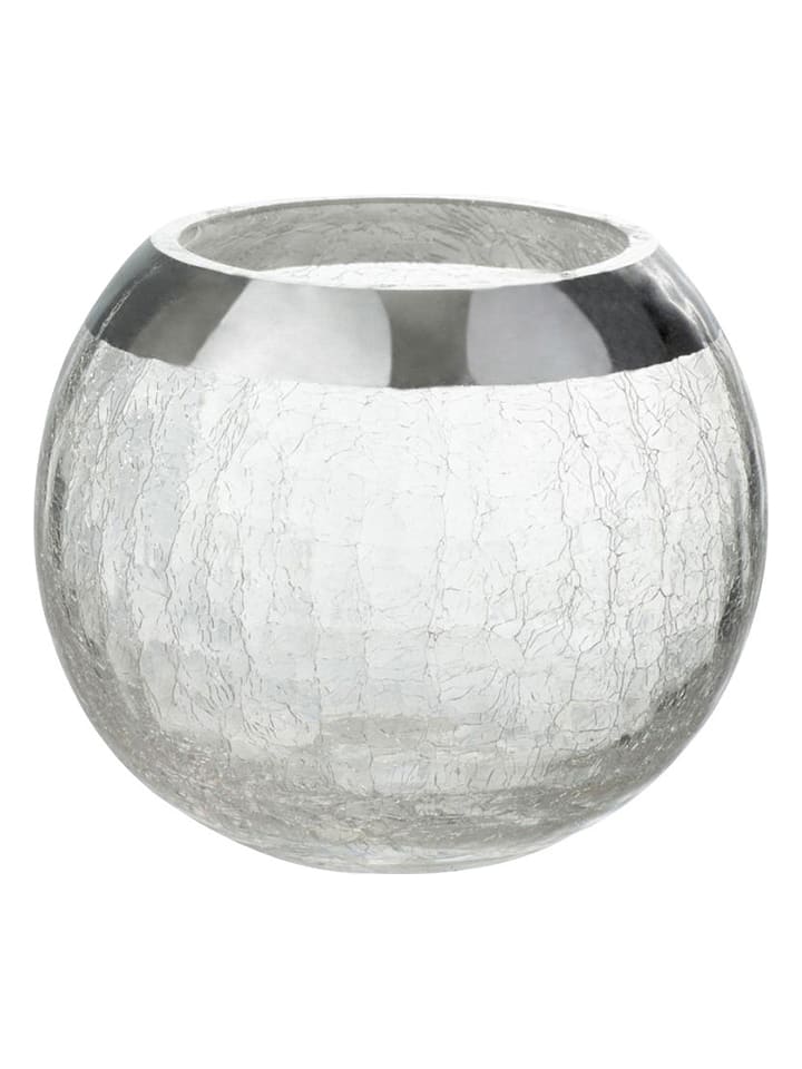 J Line Świecznik w kolorze srebrnym - wys. 10,5 x Ø 12 cm rozmiar: onesize